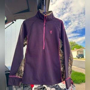 New w/o tags! Pull over purple browning fleece lined sweater, never worn!